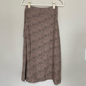 printed wrap skirt